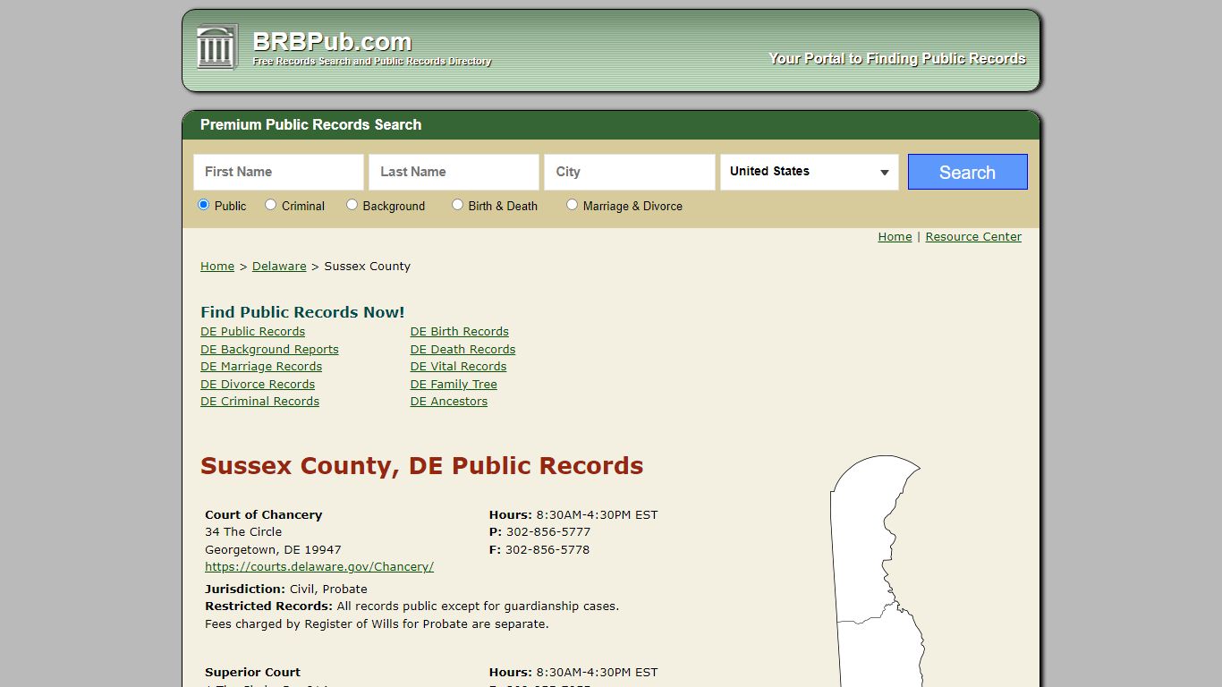 Sussex County Public Records | Search Delaware Government Databases