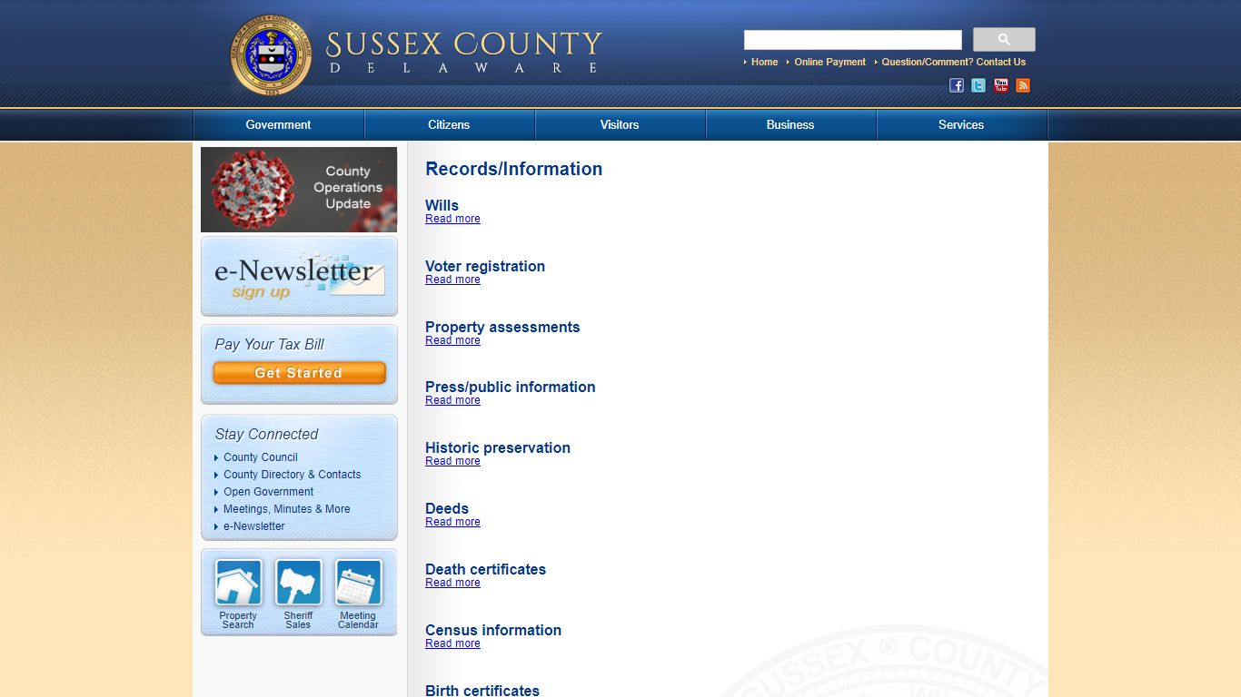 Records/Information | Sussex County